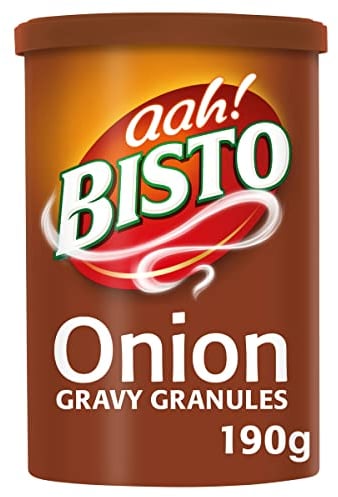 Bisto Flavoursome & Delicious Onion Gravy Granules, 190 g Drum (Pack of 1)