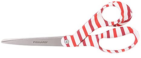 Fiskars Universalschere, Gesamtlänge: 21 cm, Qualitätsstahl/Kunststoff, Inspiration, Zuckerstange, 1063035