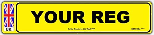 Placa de matrícula trasera para coche o furgoneta con borde Y-UK-UJ-STD-BRD-NP