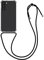 kwmobile Necklace Case kompatibel mit Samsung Galaxy S22 Hülle - Silikon Cover mit Handykette - Band Handyhülle Schwarz Transparent
