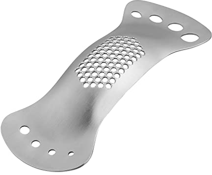 Tala Garlic Press and Herb Stripper, Stainless Steel, Easy Clean, No Waste Garlic Crusher, Food Prep Essential, Metallic Silver