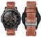 iBazal Lederarmband Kompatibel mit Samsung Galaxy Watch 46mm/Galaxy Watch 3 45mm/Gear S3 Frontier Classic Armband 22mm Band Ersatzband für Huawei Watch GT3/GT2 46mm - A - Braun