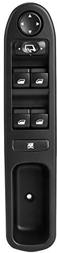 Akozon Interruptor de Control de Ventana, Interruptor de Control de Ventana Principal Eléctrico ABS, Accesorio de Repuesto 6554.KT Apto para 307 SW 307SW 2003-2010