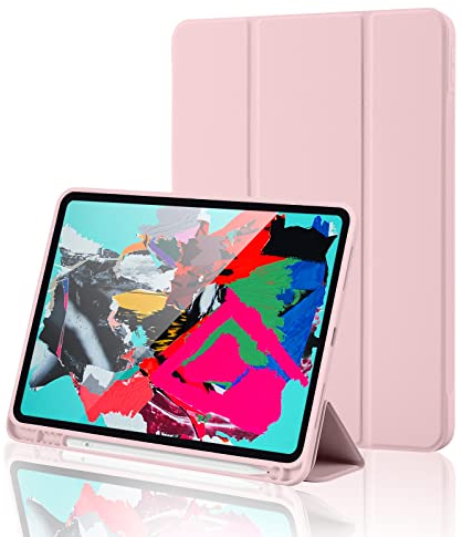 Custodia Cover per iPad 11 Generazione A16 11 Pollici 2025/iPad 10 Generazione 10,9 Pollici 2022 con portapenne, Supporto Sottile con Retro Rigido Cover con Auto Svegliati/Sonno, Pink