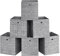 SONGMICS Scatole Portaoggetti, Set di 6 Contenitori in Tessuto Non Tessuto con Manico, 26 x 26 x 28 cm, Unità di Organizzazione, per Scaffale, Pieghevoli, Porta Abiti, Grigio Melange RFB026G01