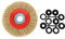 Lot de 10 brosses plates en acier 200 mm pour meuleuse d'établi