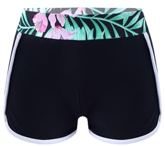 TTAO Schwimmbekleidung Mädchen Badehose Kinder Badeshorts Shorts UV-Schutz Schwimmhose Yoga Tanz Sport Kurze Hosen Lilie 170-176