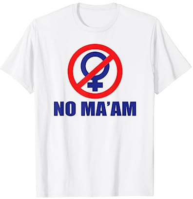 Klassisches No Maam Logo, 100% genaue Vorder- und Rückseite T-Shirt