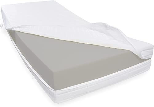 Dibapur® RH5 Kaltschaummatratze (RG40) SEHR FEST bis ca. 180 Kg Doppeltuchbezug Gesamthöhe ca. 25 cm (100 x 200 cm)