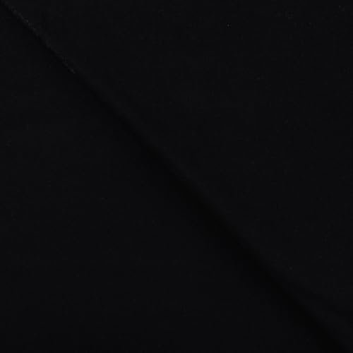 Einfarbiger Bio-Baumwolljersey Meterware – uni – trendige Farben – 95 % Bio-Baumwolle, 5% Elasthan – Öko-Tex Standard 100 – 150 cm breit - ab 50 cm (schwarz)