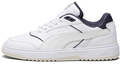 Puma Doublecourt Unisex-Erwachsene Sneaker, Weiß - New Navy, Größe 45, Puma Weiß/Marineblau, 45 EU