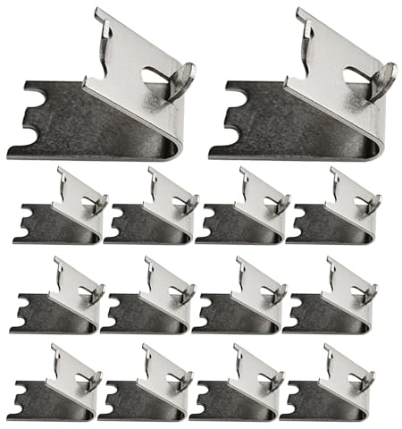 Refrigerator Shelf Clips Fridge Shelf Support Stainless Steel Thickened Home Fridge Clips Brackets Strong Load Replacement Rust Resistant Fridge Accessories 14Pcs