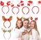 MONCAP 6STK Weihnachten Haarreif Weihnachtshaarreif Weihnachten Kopfschmuck Stirnbänder Weihnachtshaarschmuck Santa Rentier Geweih mit 6 Designs für Weihnachtsfeiern Cosplay Kinder Erwachsene