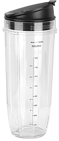 Aramox Blender Part Kit, Cup Lid Blender Part Kit for NINJA 900W 1000W Blender Accessory Replacement (Large Cup 32Oz)