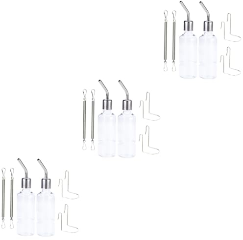 ABOOFAN 6 STK Externe Trinkflasche Für Meerschweinchen Glasbehälter Automatischer Wasserspender Terrarien Wasserkrug Aus Glas Kaninchenstall Im Innenbereich Wasserschale Der Zaun Stillen