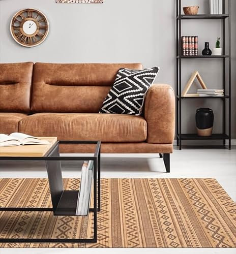 STOR PLANET | Tapis Bambou Cool, Tapis Naturel pour Salon, Chambre, Souris, Salle de Bain, Tapis Paillasson Intérieur. Tapis Long, Grand Format Jusqu'au 240cm | Ethnic Natural, 140x200cm