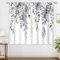 oolygoo Grauer Eukalyptus, botanische Blätter, Blumenfenstervorhänge, Aquarell, Schwarz-Weiß, Blume, Pflanze, Wildblume, Bauernhaus-Vorhang, Kräutervorhänge für Schlafzimmer, Wohnzimmer, Behandlung,