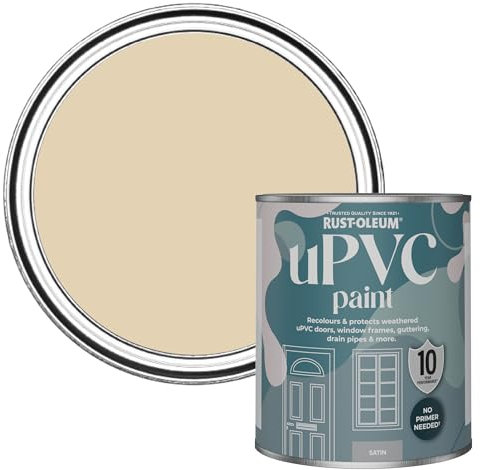 Rust-Oleum Peinture Beige pour Portes & Fenêtres en PVC, Finition Satinée - Sandhaven 750ml