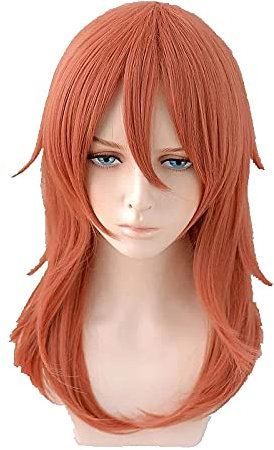 HBYLEE - Anime Chainsaw Man Cosplay Wig Makima Power Angel Devil Denji Higashiyama Kobeni Reze Hayakawa Aki Himeno Quanxi Wigs + Wig Cap One Size Makima [Colour: Angeldevil]