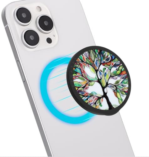 HAOBOBRO Haobobro Supporto per Cellulare Pieghevole Supporto per Dito Magnetico - Include Anello Adattatore per MagSafe - Supporto per Smartphone per Samsung, iPhone, Xiaomi, LG, Sony e Altri - Lucky