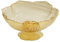 Gralara Frutero redondo, sala de estar con patas, Pedestal decorativo, frutero, amarillo