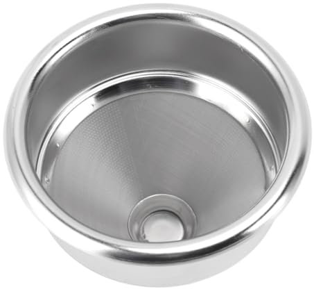 58-mm-Siebträgerkorb, Edelstahl, Vielseitig Einsetzbarer Wasserfilter für Espressomaschinen, Feinmaschiger, Konischer Kaffeefilterkorb für Bodenlosen Siebträger