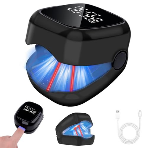 Upgrade Nail Fungus Laser Device with Time Display, Toe Nail Fungal Treatmen, 7 Minute Fast-acting Anti Fungal Nail Treatment for Multiple Toenails & Fingernails, 950nm Infrared Light 500nm Blue Light