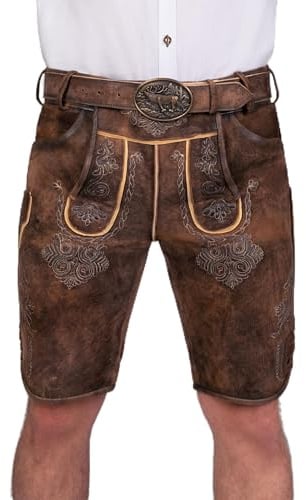 Edelnice Trachtenmode hochwertige Kurze Trachtenlederhose Bernd aus Wildbockleder