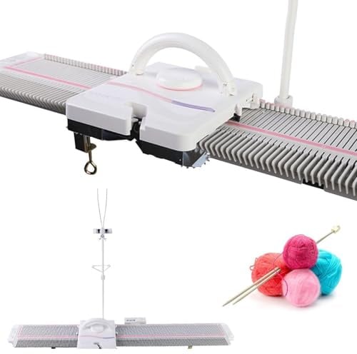 GYQSSD Automatische Strickmaschine, Nähmaschinen-Strickset, 6,5 mm 150 Nadelstich-Strickmaschine für Erwachsene und Kinder, Nähwerkzeug-Set für Socken, Mützen, Kürbisse