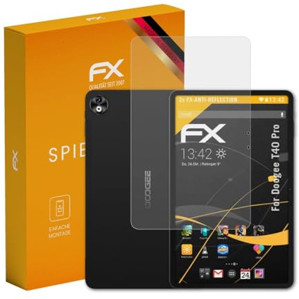 atFoliX Displayfolie kompatibel mit Doogee T40 Pro Schutzfolie, entspiegelnde und stoßdämpfende FX Folie (2X)