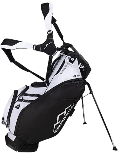 Sun Mountain Men's Eclipse 4.5 Lightweight VLO Hybrid Stand Golf Bag, 14-Way Top, 2025 Model, Black White