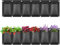 ACTOYS Jardin Vertical Pared Bolsas, 6 Bolsillo Bolsa Plantas, 2PCS Jardinera para Colgar en el Balcon, Bolsas de Cultivo de Plantas para Jardines Decoración del Hogar Exterior Interior
