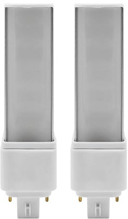 QLEE G24q Bombilla Led De 4 Pines Pl-C Retrofit Reemplazo Bombilla Fluorescente Compacta 13W 660Lm 314° Rotación Libre EmpotraDa Horizontal Bombilla Verde Luz Blanca CáliDa Paquete De 2