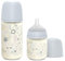Suavinex, Pack Biberons en Verre, Biberons Anticoliques avec Tétine Symétrique SX Pro en Silicone, Biberon 120 ml à Débit Lent (S) + Biberon 240 ml à Débit Moyen (M), +0 Mois, Wonderland Bleu
