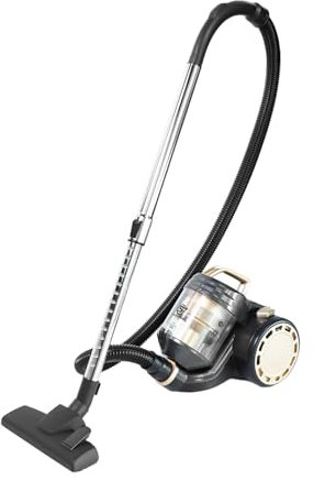 SUPERLEX Beutelloser Zylinderstaubsauger 700W mit Motorschutz & 5m Kabel | Inkl. Bodendüse, Metall-Teleskoprohr & 2-in-1-Spaltdüse | Für Hartböden/Teppiche