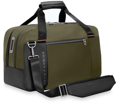 Briggs & Riley Underseat Cabin Bag - Carry On Luggage for Travel, Softside Bag for Men & Women, RFID Data Protection, Adjustable Shoulder Strap, Fits up to 16 Laptop - ZDX Collection, Hunter