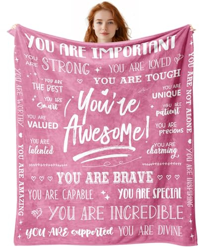 Recovery Gifts for Women Get Well Gifts for Woman After Surgery Thinking of You Blanket For Her You Are Awesome Hospital Soft Throw Blanket 50 X 60 Friendship Feel Better Present for Lady Girls