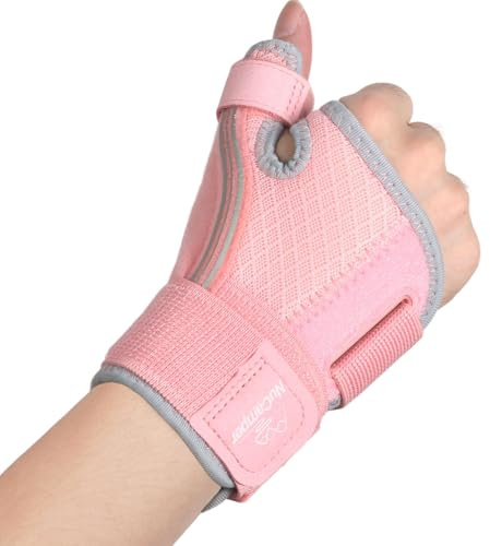 NuCamper Daumenschiene und Handgelenkstütze für Rechts/Links Hände, Leicht und Atmungsaktiv Daumenbandage für Damen & Herren, Verstellbar Daumenorthese für Daumensattelgelenk, Sehnenscheidenentzündung