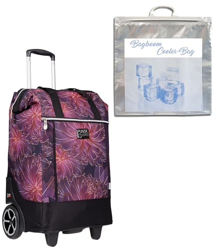 Punta Big Wheel Einkaufstrolley Shopping Trolley 10303 3031 Lila Violett +t | Pflaume Azalee Einkaufsroller Markt Korb Schwimmbad Saunatrolley + Thermotasche