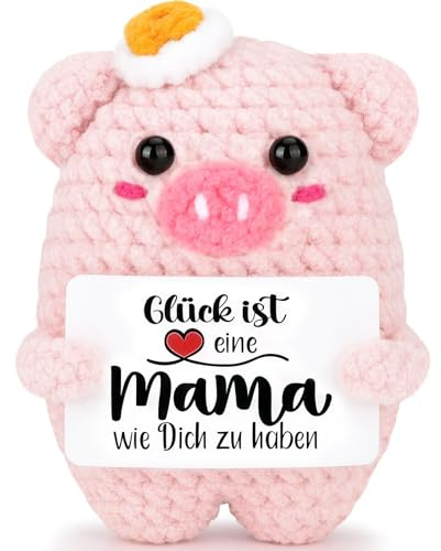 Sunwuun Muttertagsgeschenke für Mama, Glücksschweinchen Figurine, Mama Geschenk zum Geburtstag Muttertag Weihnachten