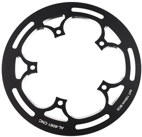 Auratrove Aluminiumlegering cykel kedjeskydd, för bcd 130 mm för 50-54T enkel kedjering, 235 mm diameter skyddsfodral