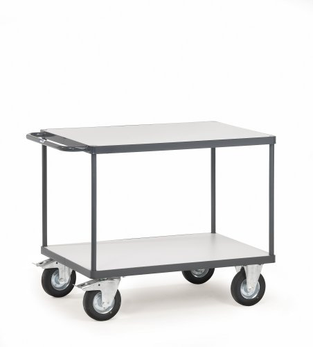 Fetra Transportgeräte mtse2p2 F 250 Wagen mit Tablett ESD, Regal 2 Böden, 276 mm, 908 mm Rollen, 200 mm Durchmesser, 1000 mm x 600 mm Plattform