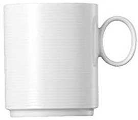 Thomas Loft Becher mit Henkel, Groß, Stapelbar, Porzellan, Weiß, Spülmaschinenfest, 380 ml, 15574