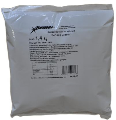 Komet Schoko Classic 1,4 Kg Eispulver Softeispulver Speiseeispulver Eismaschine