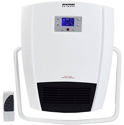 Syntrox Germany Digitaler Badheizer mit Fernbedienung und Handtuchhalter