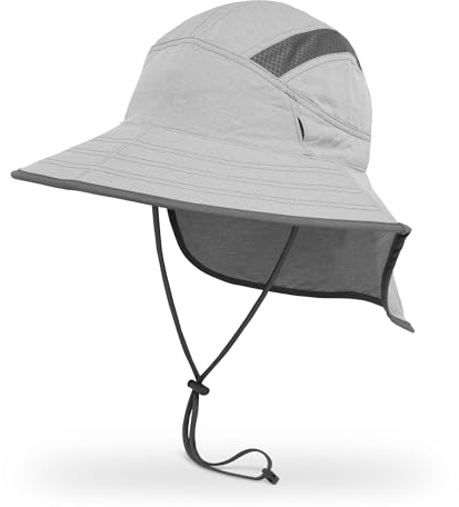 Sunday Afternoons Ultra Adventure Hut – Sonnenhut für Herren und Damen, mit Nackenklappe, UPF 50+, UV-Schutz, Wandern, Angeln, breite Krempe, Bimsstein, Größe S/M