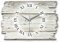 Kreative Feder Designer Wanduhr Holz-Design weiß aus Holz Größe 40x27cm - Wanduhr im Landhaus-Stil Shabby-Style Made in Germany leise ohne Ticken (Holz-Design weiß, leises Funkuhrwerk)