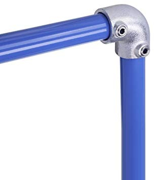 WITTKOWARE Rohrverbinder aus verzinktem Temperguss, für Rohr-Außendurchmesser 26,9mm (¾), Formteil: Winkelverbinder 90°