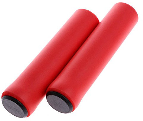 REFURBISHHOUSE Manillar apretones del Moto BMX MTB Bicicleta de Montana Ciclo de Silicona Ultraligero (Rojo)