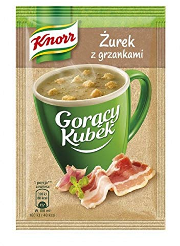 Knorr Goracy Kubek Zurek Sour Rye Soup - Instant Mug 5 x 14 g Hot Cup Quick Instant Soup